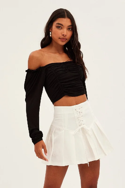 Black Crop Top Long Sleeve