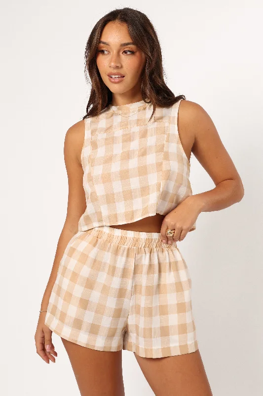 Jemmy Top - Beige Check