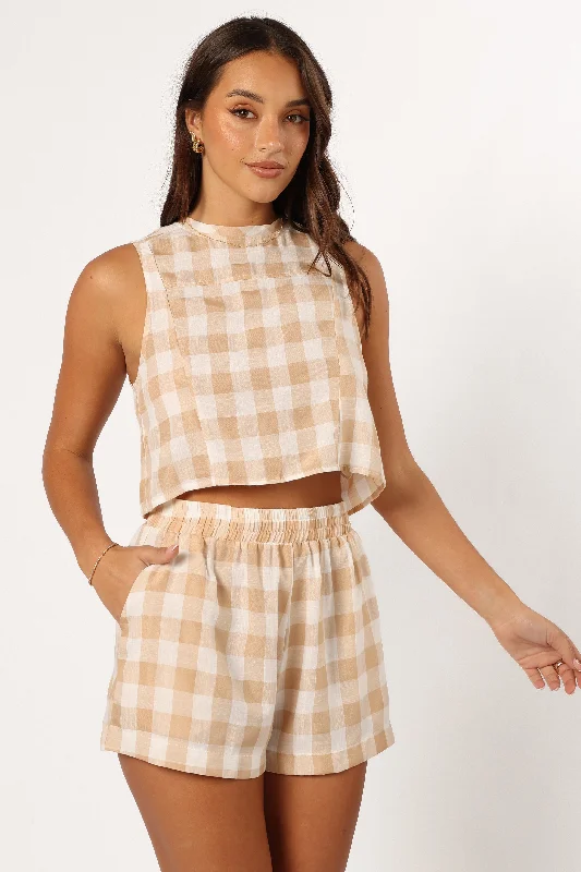 Jemmy Top - Beige Check