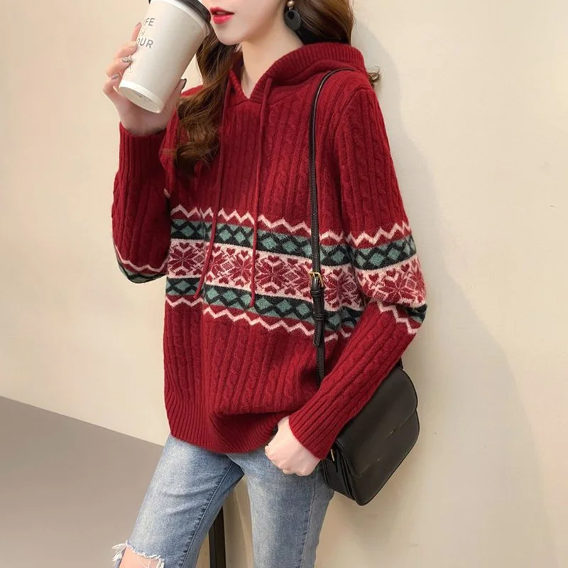 Casual Geometric Shift Sweater