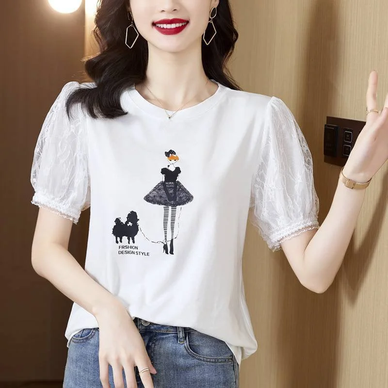 White Short Sleeve Shift Sweet T-shirt