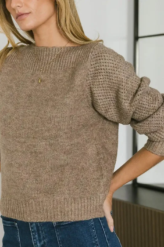 Cora Knit Sweater in Mocha