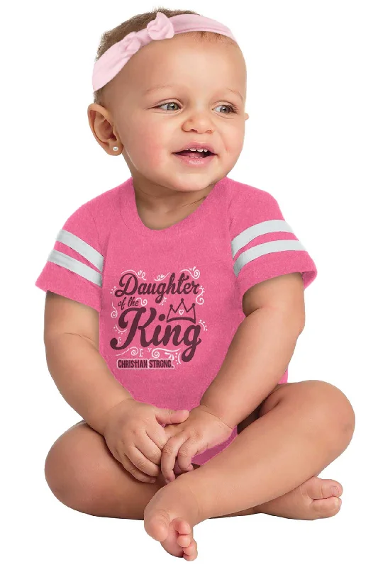 Daughter Of The King Football Romper Bodysuit