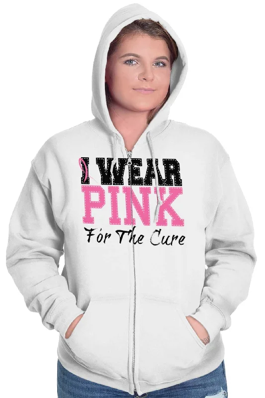 Breast Cancer Awareness Zip Hoodie