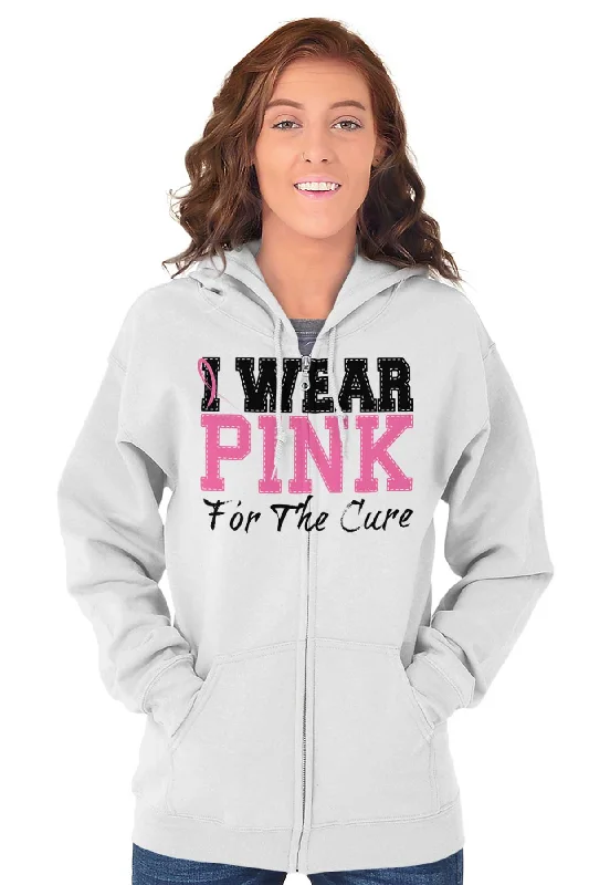 Breast Cancer Awareness Zip Hoodie