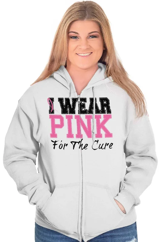 Breast Cancer Awareness Zip Hoodie