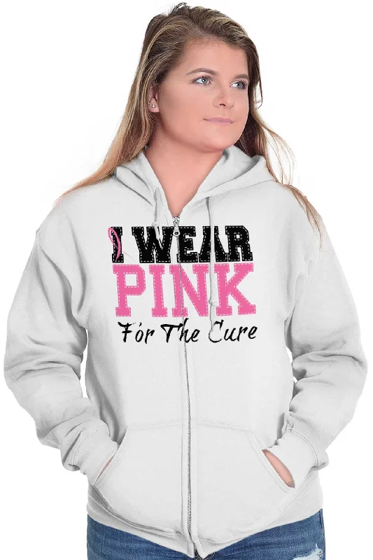 Breast Cancer Awareness Zip Hoodie