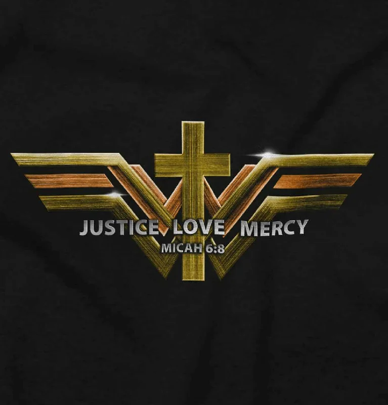 Justice Love Mercy V-Neck T-Shirt