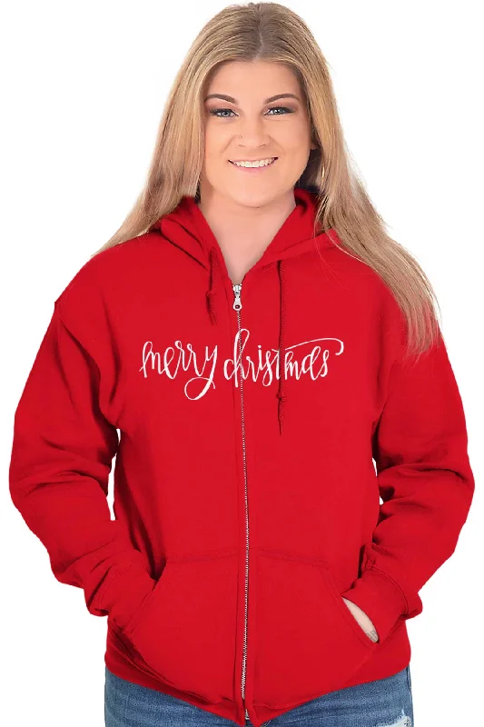 Merry Christmas Zip Hoodie