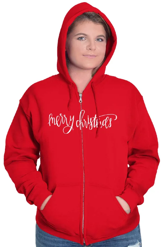 Merry Christmas Zip Hoodie