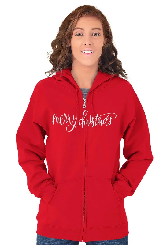 Merry Christmas Zip Hoodie