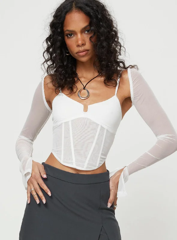 Archo Mesh Corset White