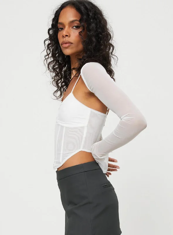 Archo Mesh Corset White