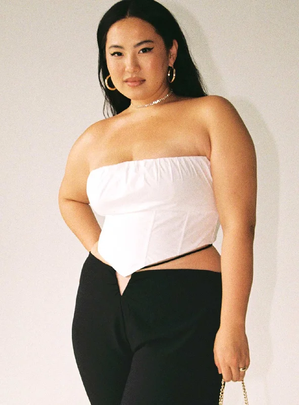 Bad Gal Bustier White Curve