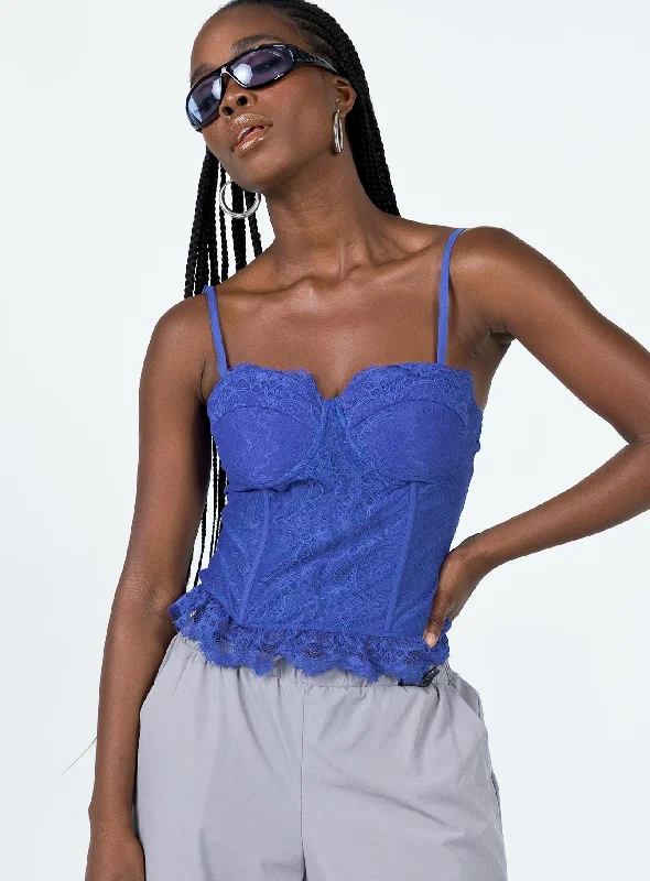 Balfour Corset Top Blue