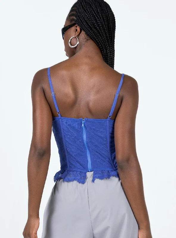 Balfour Corset Top Blue