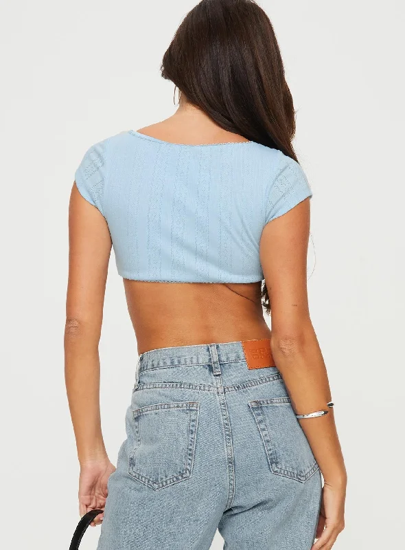 Chandel Crop Top Blue