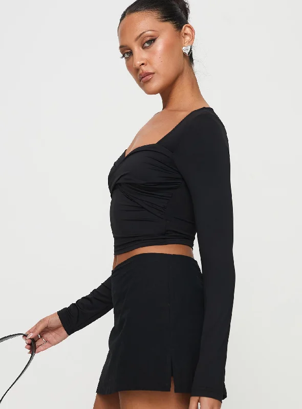 Dunford Long Sleeve Top Black