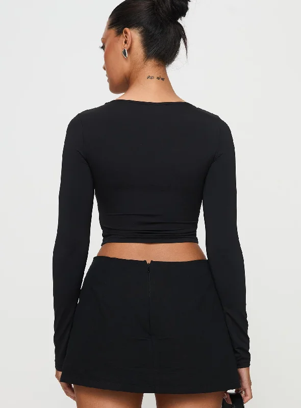 Dunford Long Sleeve Top Black