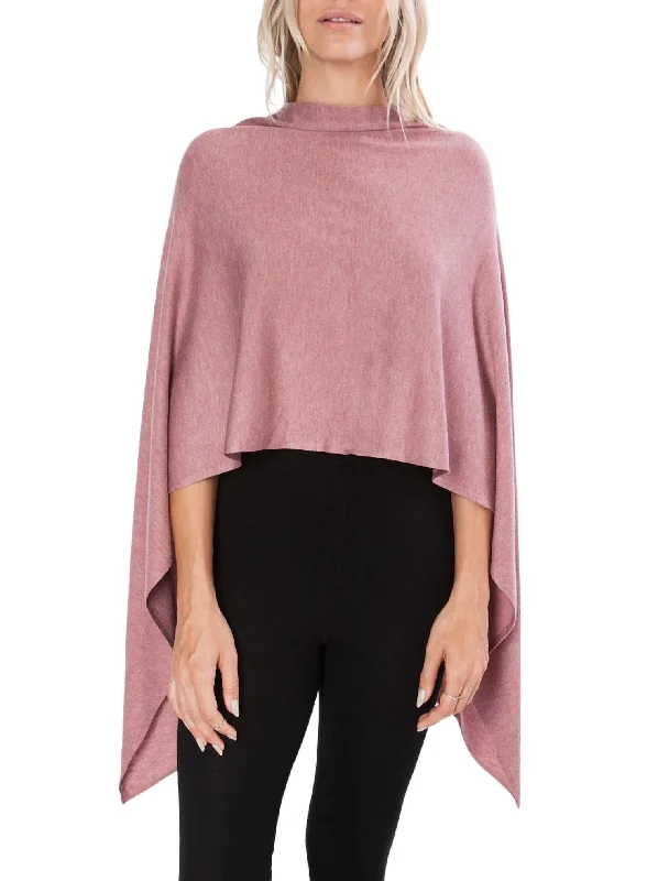 Eden Poncho In Dusty Pink