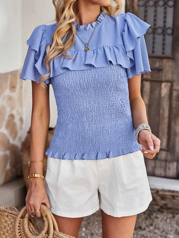 Elegant Ruffled Summer Top