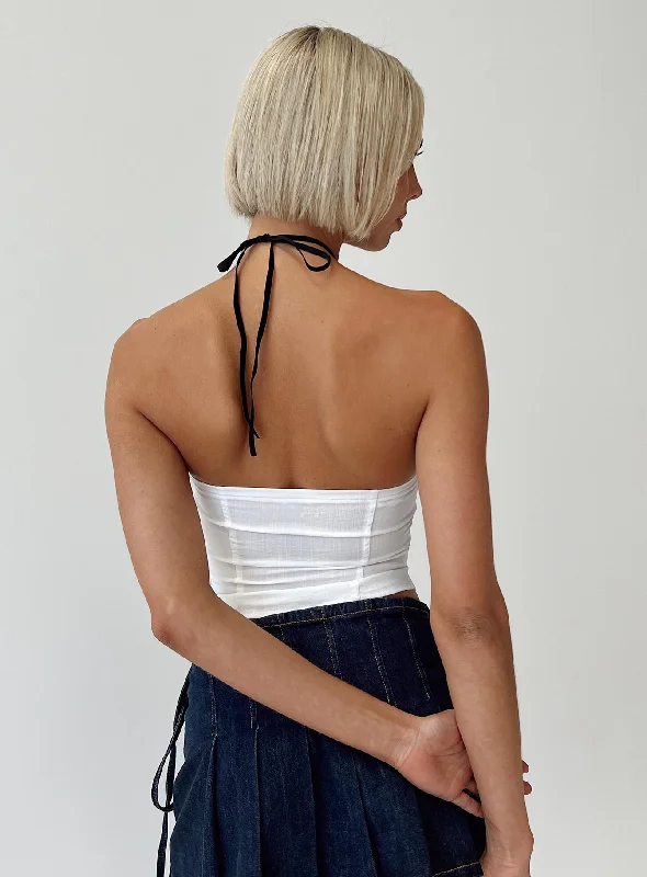 Elkin Strapless Top White