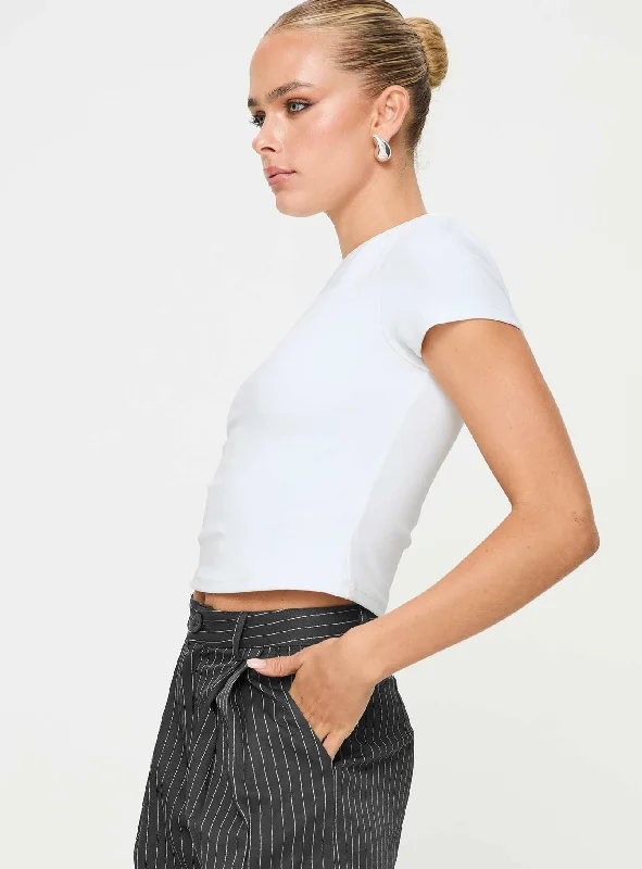 Harrish One Shoulder Top White