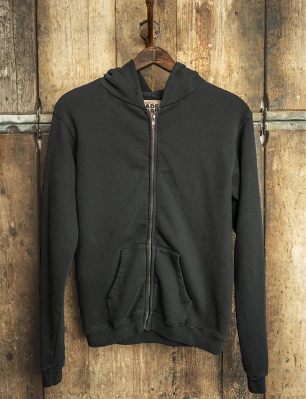 Zip Fleece Hoodie, Coal