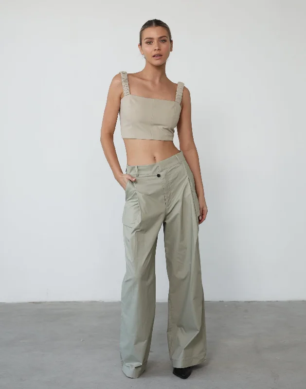 Midsummer Crop Top (Beige)