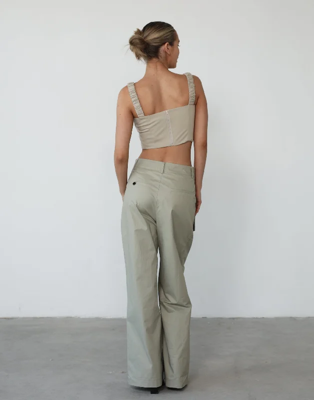 Midsummer Crop Top (Beige)