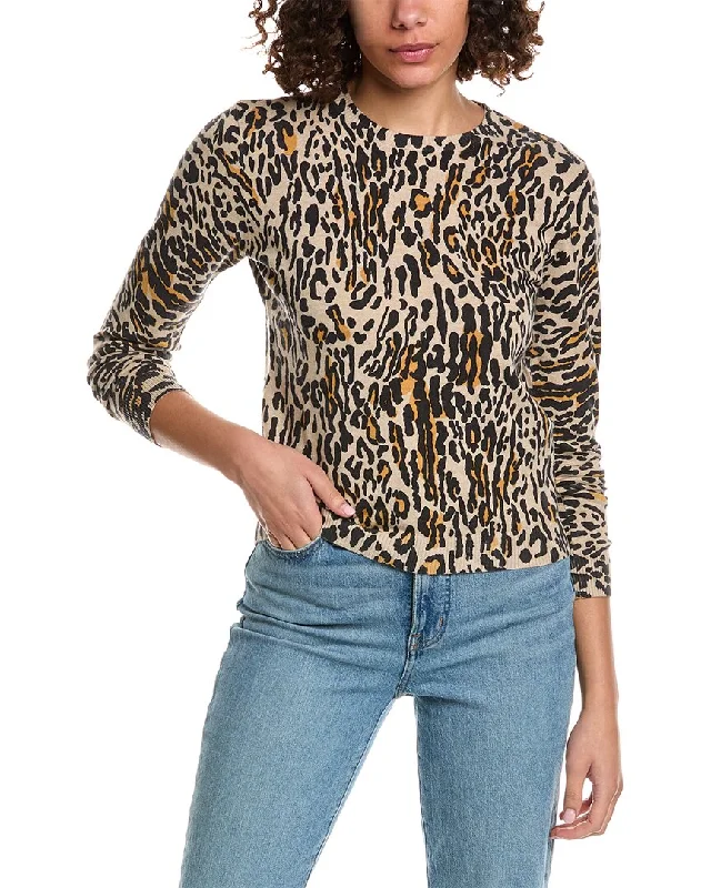 Minnie Rose Leopard Cashmere-Blend Sweater