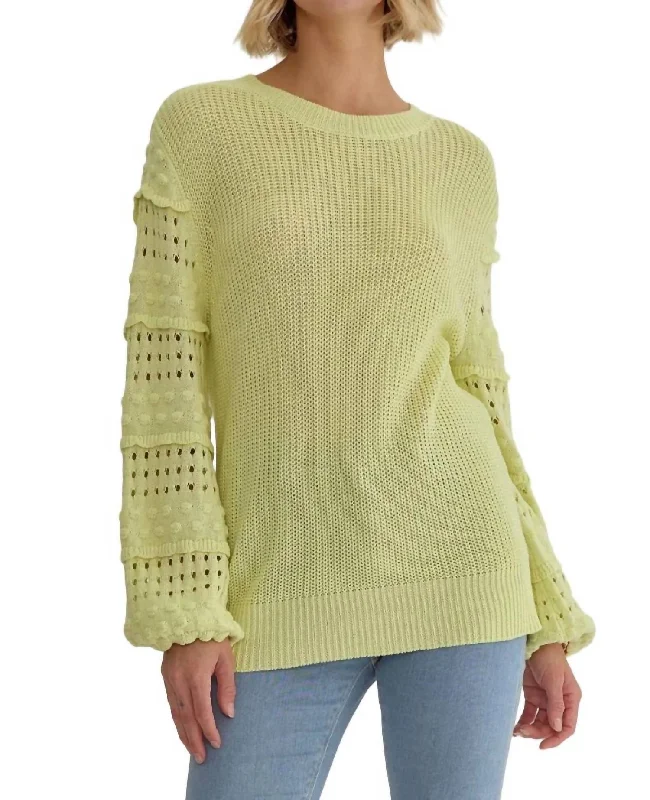 Natural Beauty Sweater In Yellow