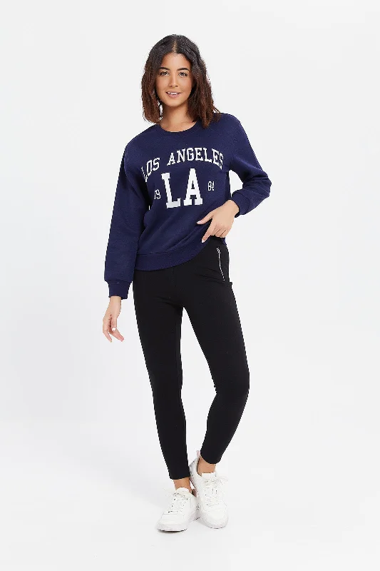 Women Navy Los Angeles Sweatshirt