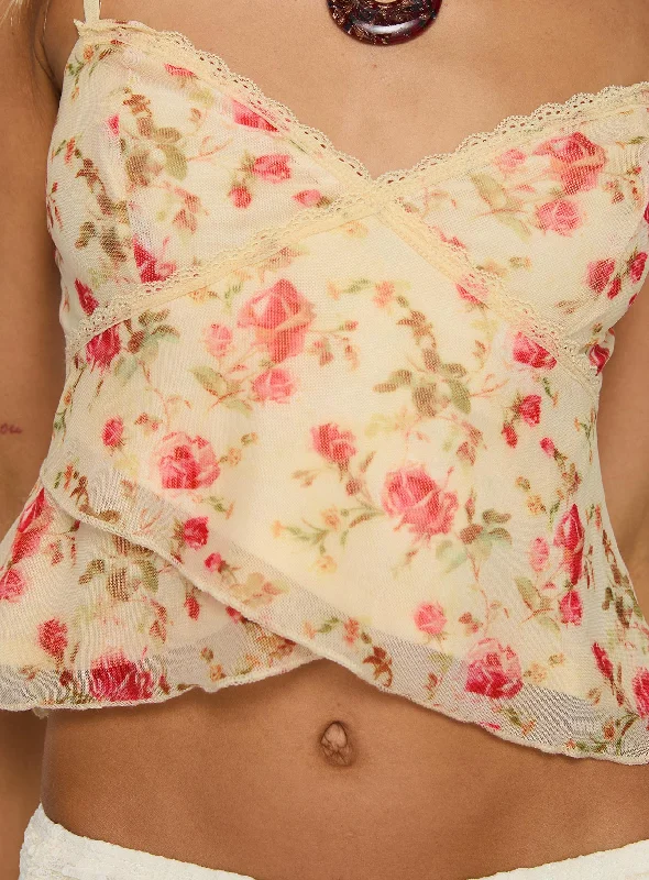 Niklaus Top Cream Floral