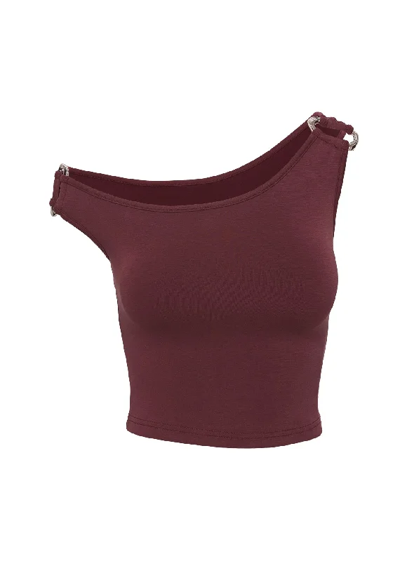 Rios One Shoulder Top Mauve