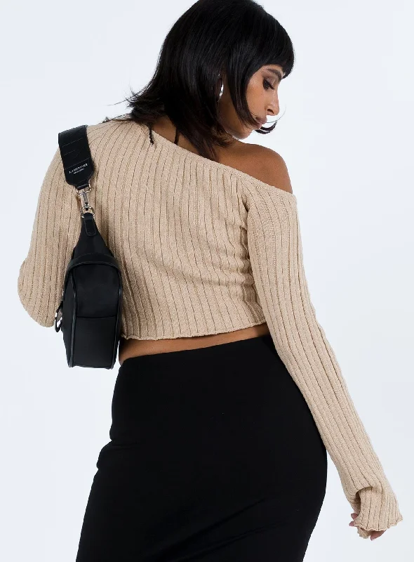 Santorini Knit Top Beige