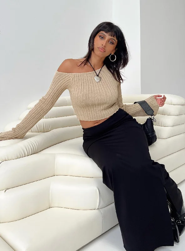 Santorini Knit Top Beige