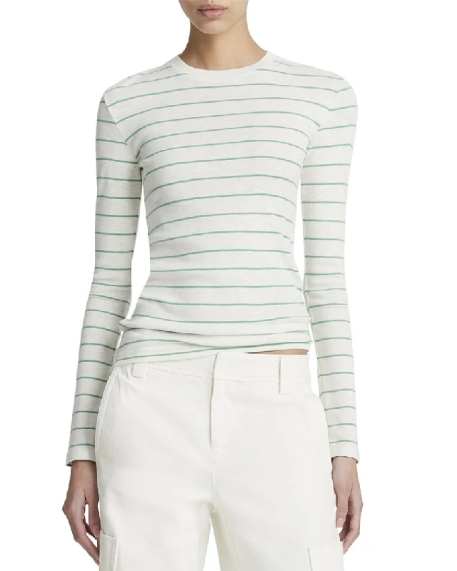 Vince Striped Crew Knit Sweater