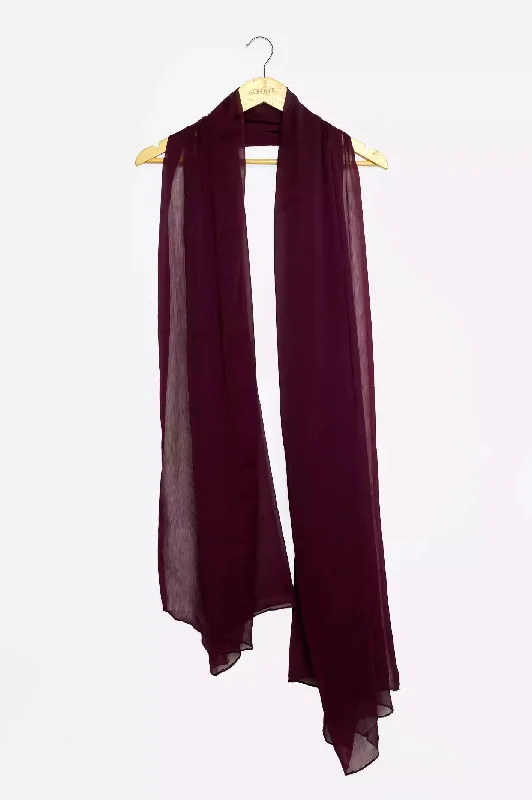 Purple Chiffon Dupatta