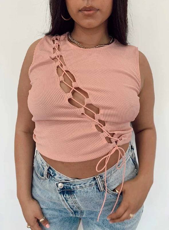 Weekend Love Top Pink Curve