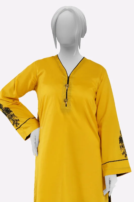 Mustard Embroidered 2PC