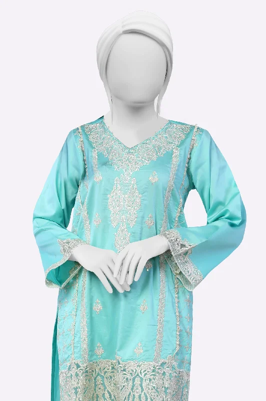 Sea Green Embroidered 2PC