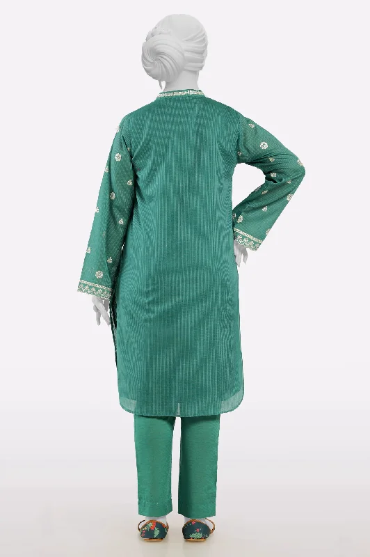 Green Embroidered 2PC