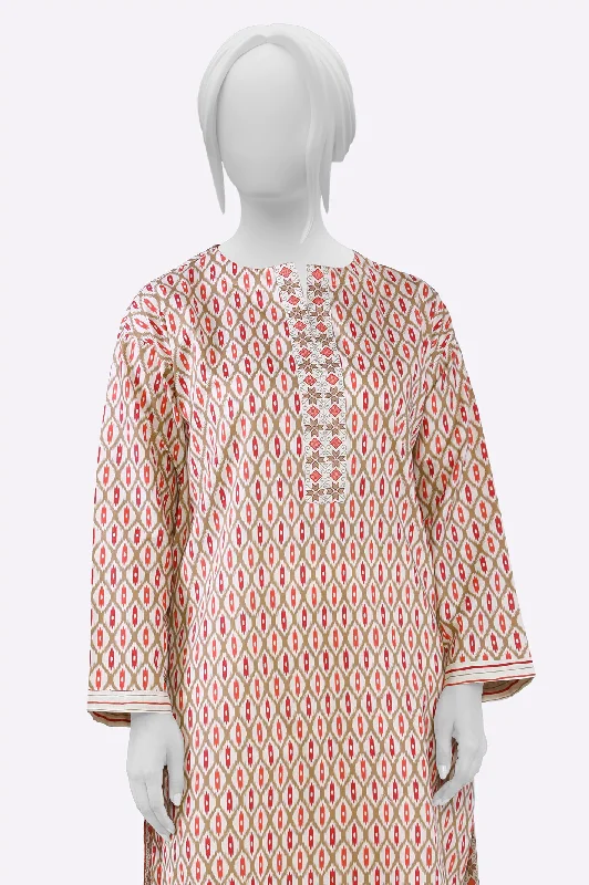 Cream Printed Kurti