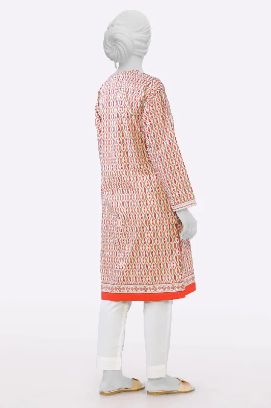 Cream Printed Kurti