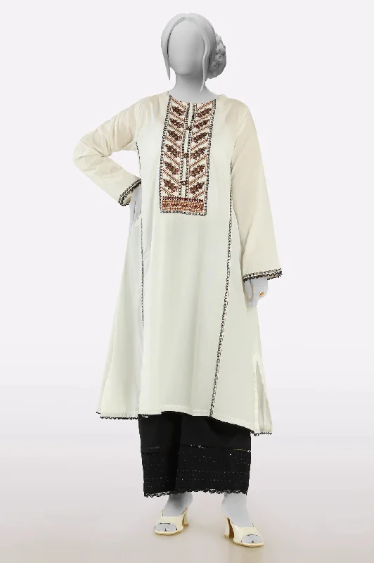 White Embroidered Kurti