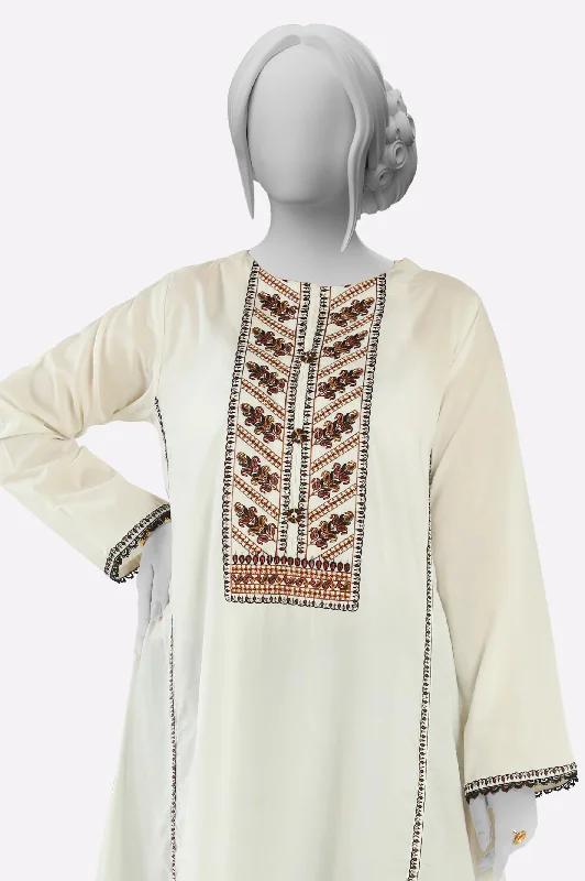 White Embroidered Kurti