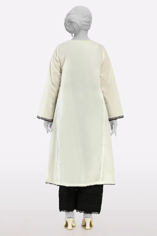 White Embroidered Kurti