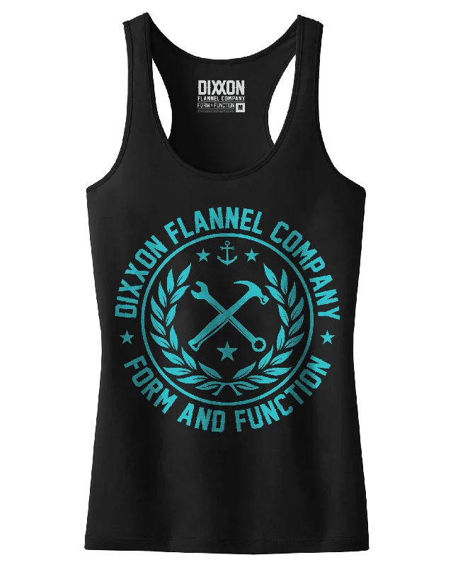 Women's Classic Crest Fitted Tank - Black & Tiffany