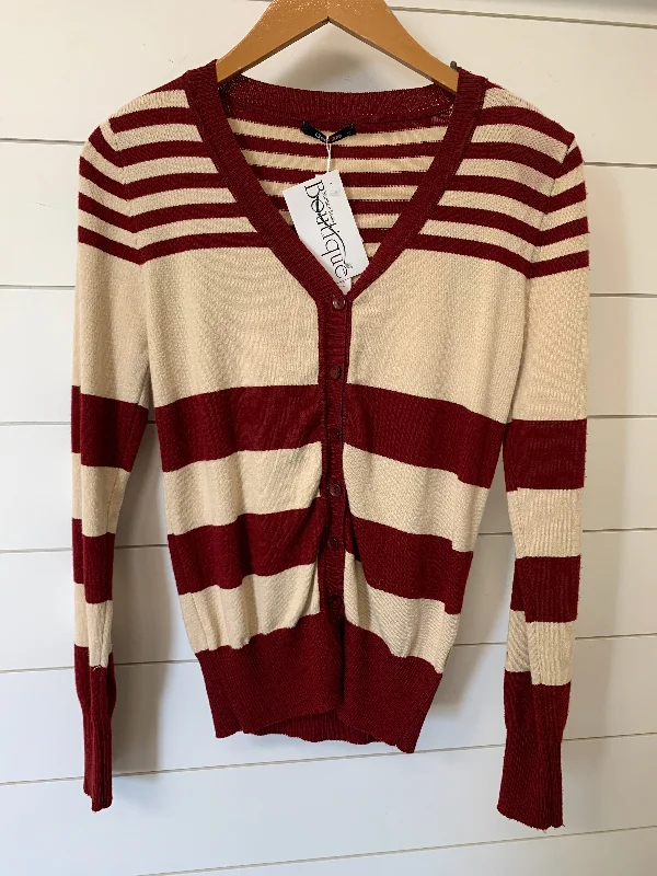 Button-up Cardigan-- Ruby & Cream